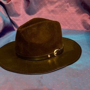Steve Madden Black Fedora Hat NWT